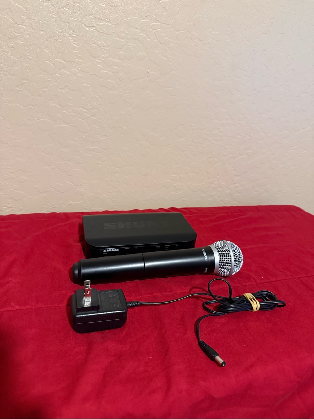 Shure Handheld Wireless Microphone and Receiver - Black and Silver
